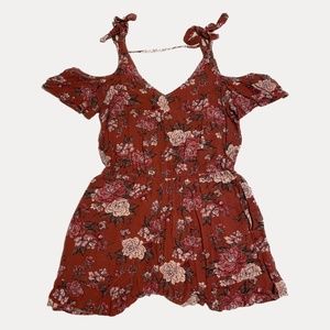 Cold Shoulder Floral American Eagle Romper